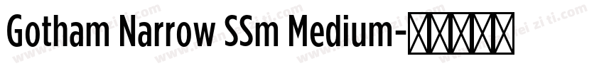 Gotham Narrow SSm Medium字体转换
